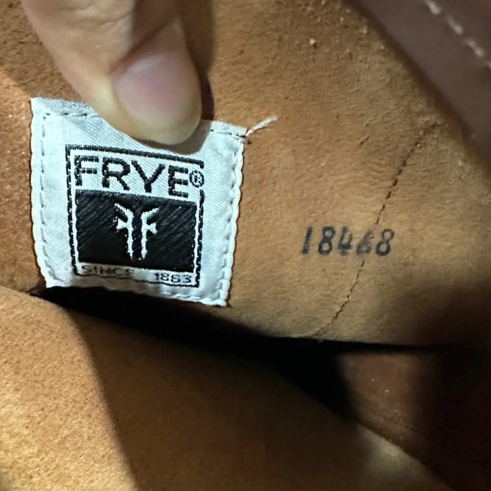 Frye Brown Leather Melissa  Lace up zip women’s